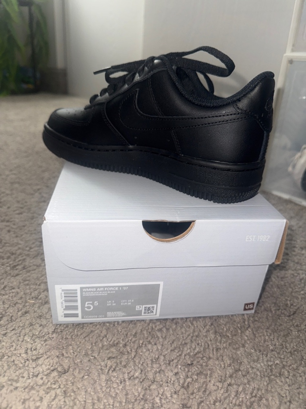 Nike Kids' Air Force 1 Low - Black